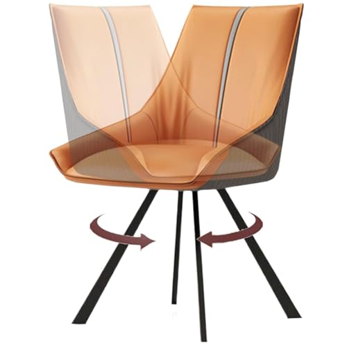 ZTGL Sedie da Pranzo Girevole a 360°, Set di 1/2/4/6 Sedia Ufficio Ergonomica Con Gambe in Metallo e Schienale, Poltrona da Toelette Imbottita Poltroncine per Soggiorno, Cucina Orange A, 6Pcs ZTGL Sedie da Pranzo Girevole a 360°, Set di 1/2/4/6 Sedia Ufficio Ergonomica Con Gambe in Metallo e Schienale, Poltrona da Toelette Imbottita Poltroncine per Soggiorno, Cucina Orange A, 6Pcs von ZTGL
