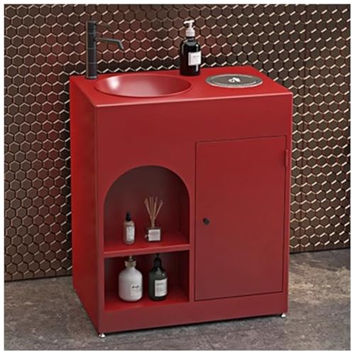ZTGL Waschbecken mit Unterschrank Aufsatzwaschbecken Badmöbel-Set Rechteckig Waschbeckenunterschrank mit Wasserhahn & Ablaufgarnitur, Industrial Style Waschbecken Waschtisch A,Without Mirror ZTGL Waschbecken mit Unterschrank Aufsatzwaschbecken Badmöbel-Set Rechteckig Waschbeckenunterschrank mit Wasserhahn & Ablaufgarnitur, Industrial Style Waschbecken Waschtisch A,Without Mirror von ZTGL