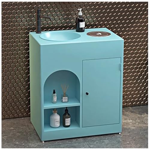 ZTGL Waschbecken mit Unterschrank Aufsatzwaschbecken Badmöbel-Set Rechteckig Waschbeckenunterschrank mit Wasserhahn & Ablaufgarnitur, Industrial Style Waschbecken Waschtisch C,Without Mirror ZTGL Waschbecken mit Unterschrank Aufsatzwaschbecken Badmöbel-Set Rechteckig Waschbeckenunterschrank mit Wasserhahn & Ablaufgarnitur, Industrial Style Waschbecken Waschtisch C,Without Mirror von ZTGL