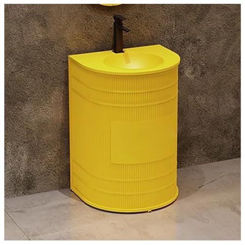 ZTGL Waschbeckenunterschrank, Badezimmer Waschtische 57×47×85cm, Industriestil Badezimmerschrank Waschtischunterschrank, Badmöbel Set Eisenkunst Freistehende Waschbecken Waschplatz D, Without Mirror von ZTGL