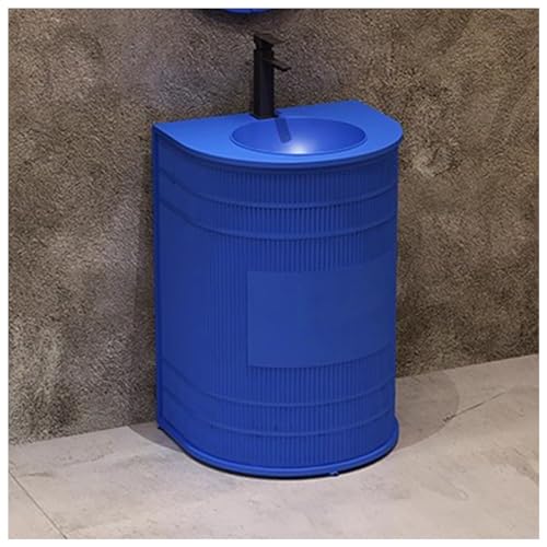 ZTGL Waschbeckenunterschrank, Badezimmer Waschtische 57×47×85cm, Industriestil Badezimmerschrank Waschtischunterschrank, Badmöbel Set Eisenkunst Freistehende Waschbecken Waschplatz F, Without Mirror von ZTGL