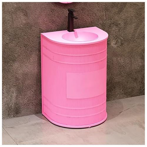 ZTGL Waschbeckenunterschrank, Badezimmer Waschtische 57×47×85cm, Industriestil Badezimmerschrank Waschtischunterschrank, Badmöbel Set Eisenkunst Freistehende Waschbecken Waschplatz G, Without Mirror von ZTGL