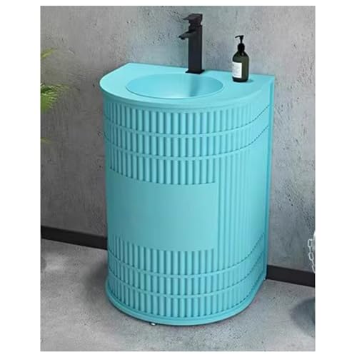 ZTGL Waschbeckenunterschrank, Badezimmer Waschtische 57×47×85cm, Industriestil Badezimmerschrank Waschtischunterschrank, Badmöbel Set Eisenkunst Freistehende Waschbecken Waschplatz I, Without Mirror von ZTGL