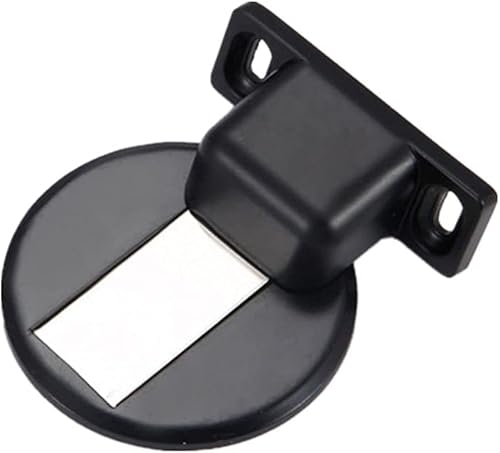 Türstopper Türstopper, unsichtbarer Türstopper, der ohne Stanzen auf dem Boden installiert ist, magnetischer magnetischer Antikollisions-Türstopper aus Zinklegierung, Gold (Color : Noir) von ZTHOME