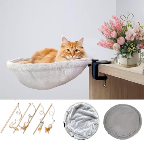 ZTIKSNYU Katzen Hängematte Bett katzenkorb zum schlafen Flauschiges Schreibtisch Katzenbett gepolstert für Katze und Welpen 45x45cm Bring 1 Katzendecke mit 2 Katzenspielzeug belastbar bis 22 kg ZTIKSNYU Katzen Hängematte Bett katzenkorb zum schlafen Flauschiges Schreibtisch Katzenbett gepolstert für Katze und Welpen 45x45cm Bring 1 Katzendecke mit 2 Katzenspielzeug belastbar bis 22 kg von ZTIKSNYU