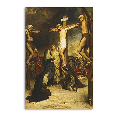 ZTJ Jesus Christus Die Kreuzigung Christus Poster Dekorative Malerei Leinwand Wandkunst Wohnzimmer Poster Schlafzimmer Gemälde 40 x 60 cm von ZTJ