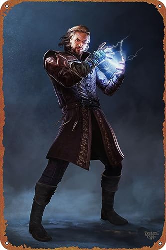 Gale from Baldur's Gate 3 Game Poster Metallschild Blechschild Retro Wanddekoration für Zuhause, Straße, Tor, Bars, Club von ZTLLFV