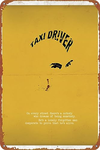 Taxi Driver Metall-Blechschild Garagenschild Wanddekoration Old Car Shop Game Poster Ölstation Schild 8 × 30,5 cm von ZTLLFV