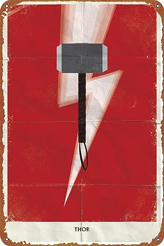 Thor Metall-Blechschild Garagenschild Wanddekoration Old Car Shop Game Poster Ölstation Schild 8 × 30,5 cm von ZTLLFV