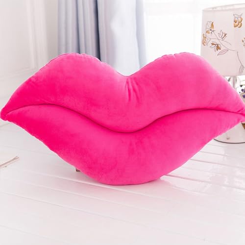 ZTMHRG Personalisiertes Lippen Form Kissen,Kristall Superweich Wende Kusskissen SüßEs Kissen 3D Taillenpolster,FüR Couch Bett Wohnzimmer BüRo Dekoration,50cm,Pink von ZTMHRG