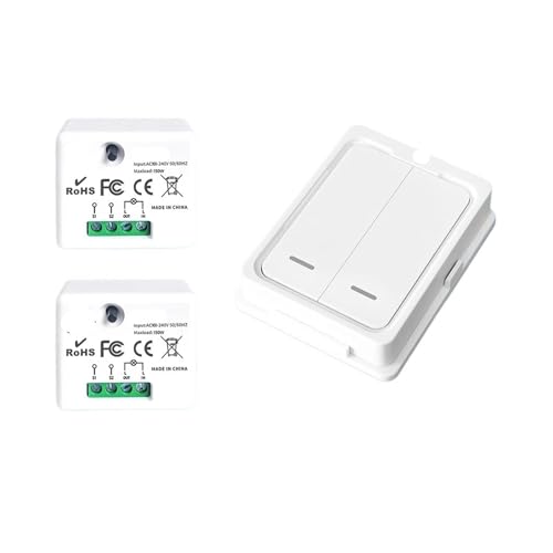 (Kein Neutralleiter), 220 V 110 V, einzelner Heißdrahtempfänger und Bedienfeldschalter(2Receiver+1Remote) von ZTOSZSPT