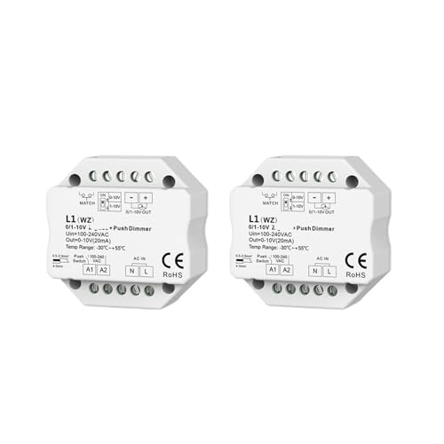 0/1-10V AC Push-Typ LED Dimmschaltermodul 110V 220V(2 Pieces) von ZTOSZSPT