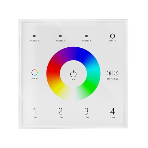 12-36 V DMX 512-Dekodierungssteuerung Wandschalter Touchpanel RGBW-Controller Wandmontage Ausgang T13-Signal LED-Lichtstreifen-Controller(WHITE) von ZTOSZSPT