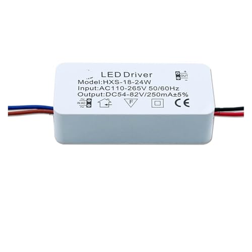 2-3W 3-5W 4-7W 8-12W 13-18W 18-24W 250mA LED Isolationstreiber AC110-265V Konstantstromtransformator(18-24W DC54-82V) von ZTOSZSPT