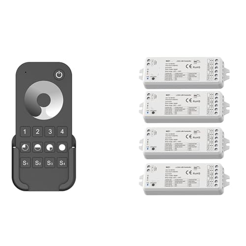 2-Kanal-LED-Controller-Dimmer 12 V 24 V 36 V 4 Zonen(4xWZ1 and 1XRT6 KIT) von ZTOSZSPT