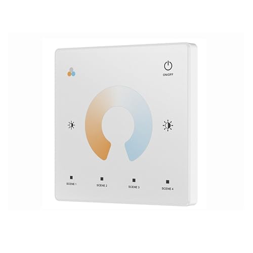 2CH LED Controller DC 12V 24V Dimmer 4 ZONE Fernbedienung(4 Zone CCT Panel(W)) von ZTOSZSPT