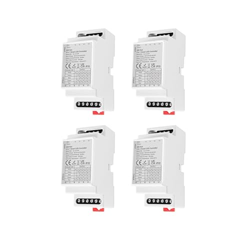 3.0 DC12-54V DIN-Schiene 5 in 1 RCT/RGBW/RGB/WWCW CCT/Dimm-LED-Streifen-Controller(4PCS Din Rail 5in1) von ZTOSZSPT