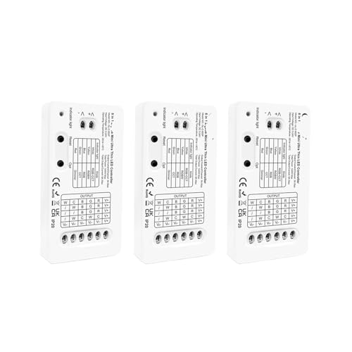 3.0 DC5-24V Mini 5-in-1 RCT/RGBW/RGB/CCT/Dimm-LED-Streifen-Controller(3A Per Channel,3PCS Mini 5 in 1) von ZTOSZSPT