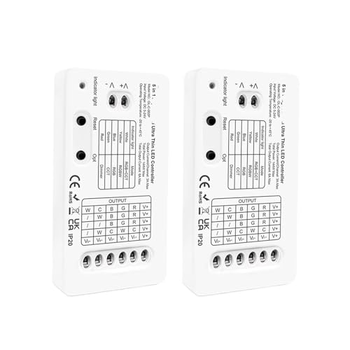 3.0 DC5-24V Pro 5 in 1 Mini-LED-Controller RCT/RGBW/RGB/CCT/Dimmer(3A Per Channel,2PCS Mini 5 in 1) von ZTOSZSPT