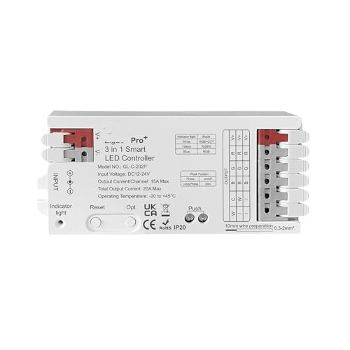 3.0 Pro+ 5-in-1/3-in-1 LED-Controller 20A Max RCT/RGBW/RGB/CCT/Dimmer(1PC 3in1 Pro Plus) von ZTOSZSPT