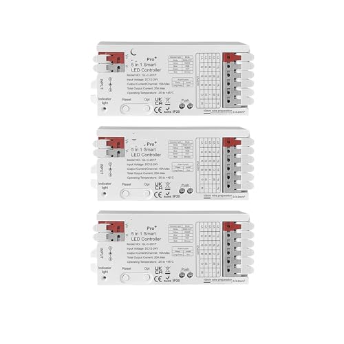 3.0 Pro+ 5-in-1/3-in-1 LED-Controller 20A Max RCT/RGBW/RGB/CCT/Dimmer(3PCS 5in1 Pro Plus) von ZTOSZSPT