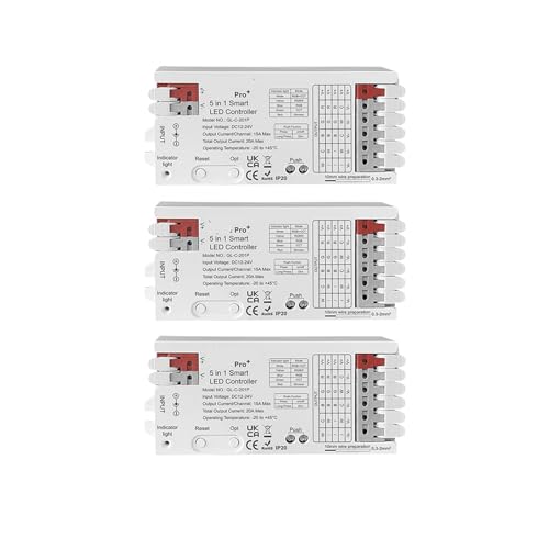 3.0 Pro+ 5-in-1 LED-Lichtstreifen-Controller bis zu 20A RCT/RGBW/RGB/CCT/Dimmer(3PCS 5in1 Pro Plus) von ZTOSZSPT