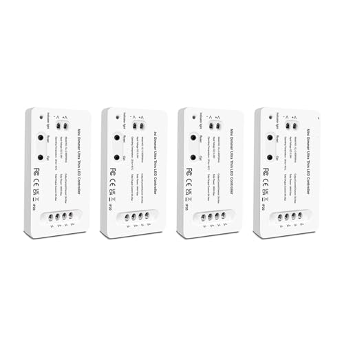 3.0 Ultradünner Mini-Dimmer LED-Lichtstreifen-Controller Farbe Weißes Licht(4PCS Dimmer) von ZTOSZSPT