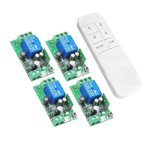 5 V DC 12 V 24 V 48 V Mini-Relaissteuerung(4receiver 1remote) von ZTOSZSPT