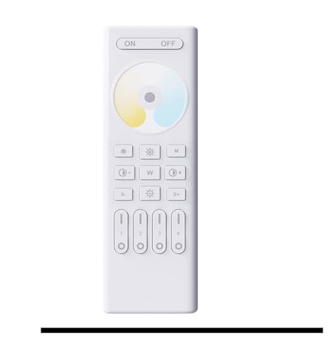 5-in-1-Controller LED-Dimmer RC for 12 V 24 V CCT RGB RCT COB-Lichtstreifen(CCT Controller White) von ZTOSZSPT