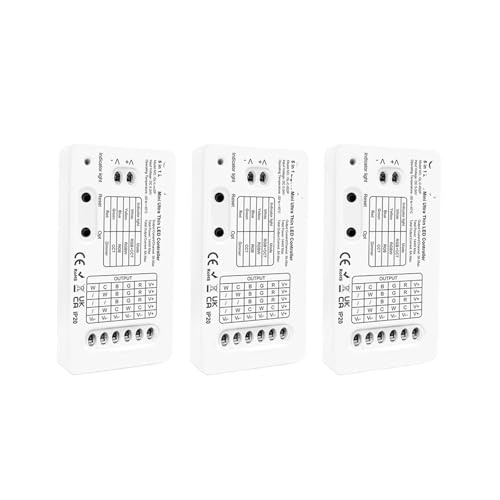 DC5-24V 6A Mini 5-in-1 Ultradünner 3.0 RCT/RGBW/RGB/WWCW/Dimm-LED-Controller(6A per Channel,3PCS Mini 5 in 1) von ZTOSZSPT