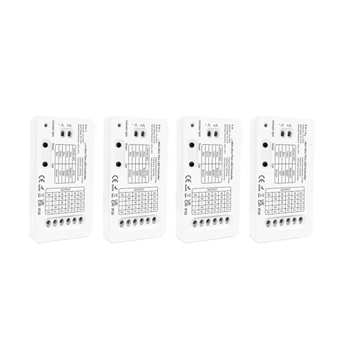 DC5-24V Pro Mini 5-in-1 Ultradünner RCT/RGBW/RGB/WWCW/Dimm-LED-Controller(3A Per Channel,4PCS Mini 5 in 1) von ZTOSZSPT