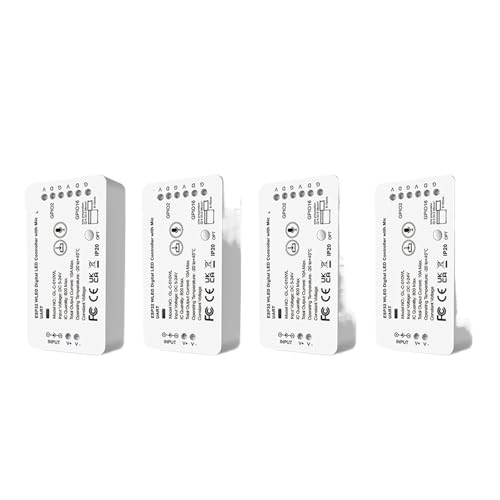 ESP32 WLED LED-Controller mit Mikrofon und UART DIY-Musikmodus for WS2811 WS2812 SK6812 WS2813 WS2815 Lichtstreifen(4PCS WLED with UART) von ZTOSZSPT