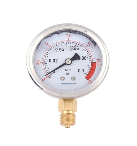 Edelstahl-Seismik-Manometer YN60/25/40MPA Hydrauliköl-Manometer Wasser-Manometer Stoßfestes Manometer 2,5 0-6mpa60 kg M14*1,5(0-0.1mpa) von ZTOSZSPT