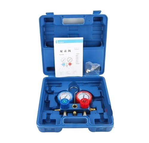Instrument R134a Kältemittel Auto Kältemitteldruckmessgerät Kältemittel Doppelzähler Ventil Klimaanlage Fluor Werkzeugsatz Instrument R134a Kältemittel Auto Kältemitteldruckmessgerät Kältemittel Doppelzähler Ventil Klimaanlage Fluor Werkzeugsatz von ZTOSZSPT