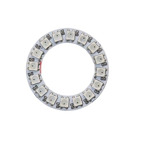 LED-Pixelring U 5 V zur DC-Leitung + WS2812B 8 16 24 35 45 LED-unabhängiges Adressierungsmodul SP110E-Controller(Black PCB,Only 16 Leds Ring) von ZTOSZSPT