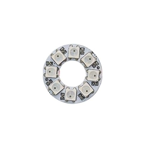 LED-Pixelring U 5 V zur DC-Leitung + WS2812B 8 16 24 35 45 LED-unabhängiges Adressierungsmodul SP110E-Controller(Black PCB,Only 8 Leds Ring) von ZTOSZSPT