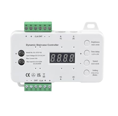 Treppenlicht mit Bewegungssensorschalter DC 12V 24V LED-Licht mit Hausstufentreppenbeleuchtung(STEP-09 16 Steps) von ZTOSZSPT