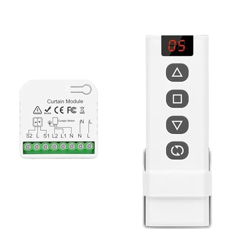 Vorhang-Fernbedienungsschalter 5 in 1 Panel 110V 220V 16A Modul(1Receiver 1R-5CH) von ZTOSZSPT