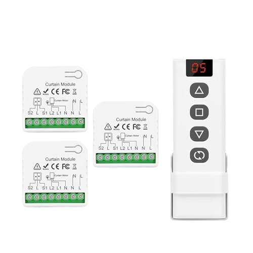 Vorhang-Fernbedienungsschalter 5 in 1 Panel 110V 220V 16A Modul(3Receiver 1R-5CH) von ZTOSZSPT