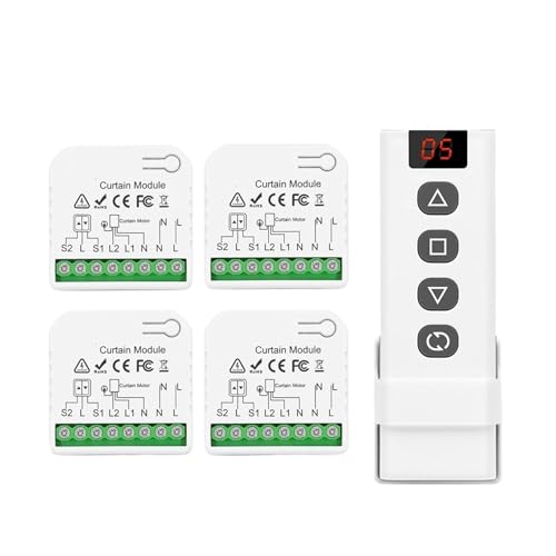 Vorhang-Fernbedienungsschalter 5 in 1 Panel 110V 220V 16A Modul(4Receiver 1R-5CH) von ZTOSZSPT