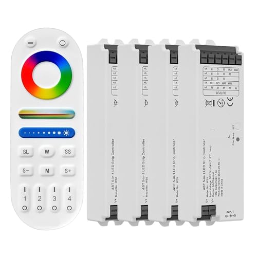 WB5 5 in 1 LED-Lichtstreifen-Controller 5-Kanal LM091 RCT Fernbedienung(1 LM091 4 WB5) von ZTOSZSPT