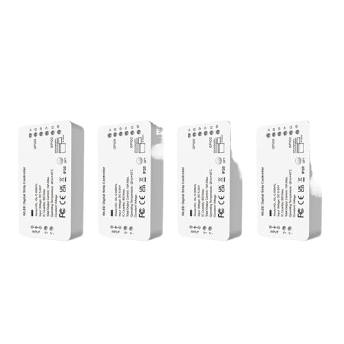 WLED LED-Lichtstreifen-Controller 100 dynamische Beleuchtungsmodi DIY-Steuerung 800 IC WS2812b WS2811 SK6812 Lichtstreifen(4PCS WLED Controller) von ZTOSZSPT