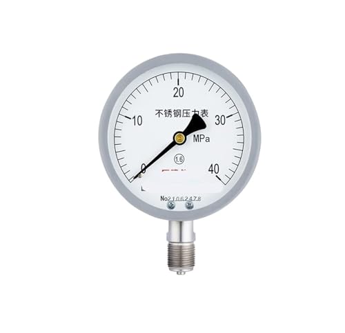 Y-100BF Edelstahl-Manometer Wasserdruckmessgerät Luftdruck Hydrauliköldruck Unterdruck Vakuum Dampfdruckmessgerät 0-0,25 MPa(0-40MPa) von ZTOSZSPT