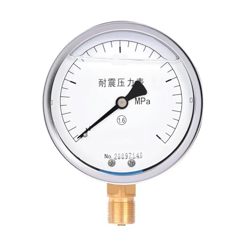 YTN-100 seismische Manometer seismische Öldruckmessgerät Hydraulikmessgerät seismische Manometer ölgefülltes Wasserdruckmessgerät -0,1-1.5MPa(-0-1-0.5MPa) von ZTOSZSPT