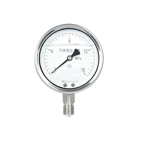 YTN-100BF Edelstahl-Erdbebensicheres Manometer Erdbebensicheres Hochtemperatur-Hydraulikmanometer Wasserdruck Luftdruckmanometer 0-10MPa(0-16MPa) von ZTOSZSPT