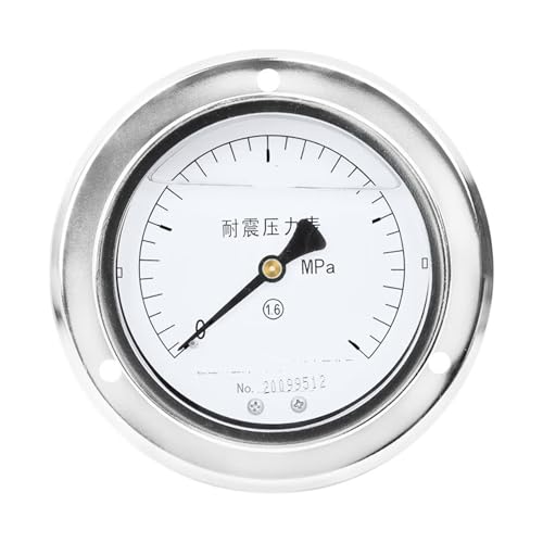 YTN100ZT Stoßfestes Druckmessgerät mit Montageplatte Vakuumölgefülltes vibrationsfestes 0-1MPa Unterdruckmessgerät 0-0,1MPa Zifferblattdurchmesser 10 cm(0.1-0MPa) von ZTOSZSPT