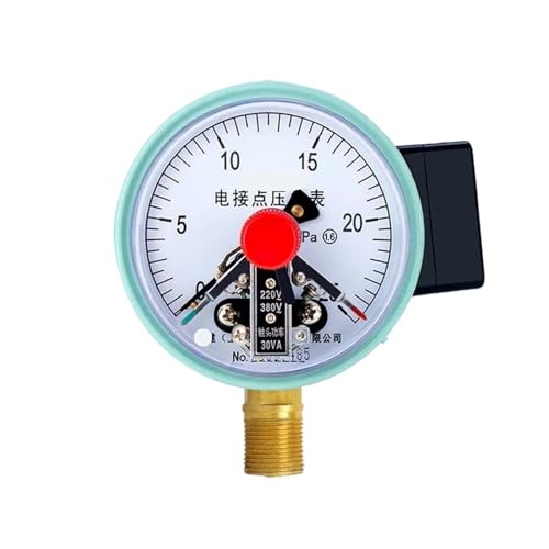 YXC-100 elektrisches Kontaktdruckmessgerät radialer oberer und unterer Grenzwertalarm Wasserdruck Öldruck Luftdruck automatische Steuerung Druckmessgerät 0-0,6 MPa(0-25MPa) von ZTOSZSPT