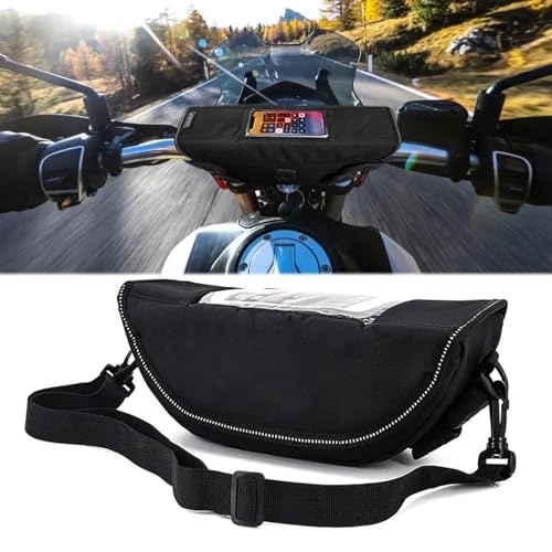 ZTQLIJQF Grip-Lenkertasche Für BMW F900XR F900 XR F 900 XR Motorrad Zubehör Wasserdicht Und Staubdicht Lenker Lagerung Tasche Navigation Tasche(Color:Black NO Logo) von ZTQLIJQF