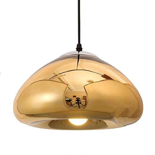 ZTTECH 300mm Gold Beschichtungsprozess Glas Pendelleuchte Hängelampe Höhenverstellbar Modernes Design für Küche Esszimmer Wohnzimmer Bar Restaurant (Gold) von ZTTECH