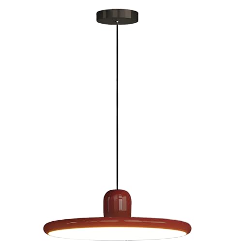 ZTTECH Moderne LED Pendelleuchte 36W mit Einstellbarer Farbtemperatur Deckenlampe 3000K/4500K/6000K Metall und Acryl für Esszimmer Küche Wohnzimmer [Farbe] (Rot + Rot) von ZTTECH